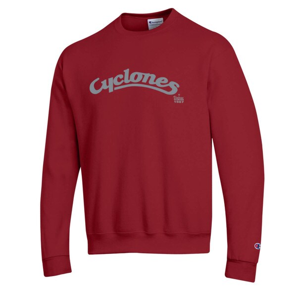 Champion® Cyclones Script Cardinal Crewneck